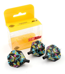 2. CUESOUL TERO AK4 dart flight, standard shape, graffiti print