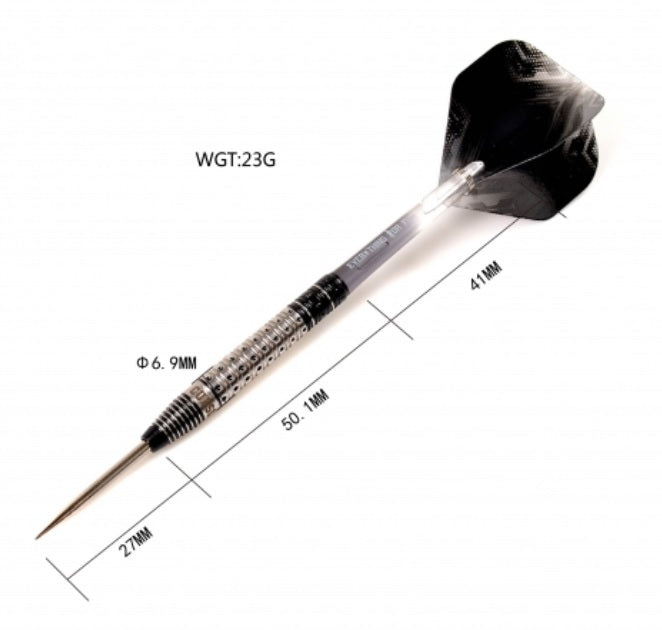 9. CUESOUL Aurora 21/23/25g 텅스텐 스틸 팁 다트 세트, 블랙 티타늄 질화물 코팅