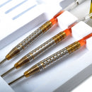 9. CUESOUL Aurora 21/23/25g Tungsten Steel Tip Dart Set with Gold Titanium Nitride Coating