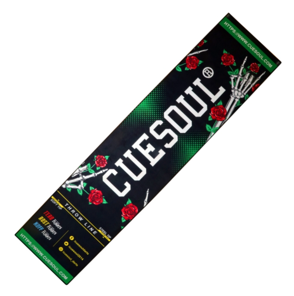 8. CUESOUL 다트 매트에는 공식 소프트 및 스틸 팁 스로우라인이 모두 포함되어 있습니다(7개 디자인).