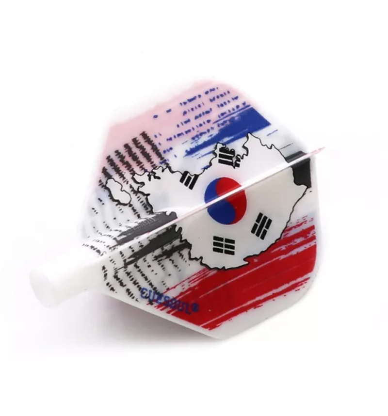 2. CUESOUL TERO AK4 dart flight, Taegeukgi design, standard shape