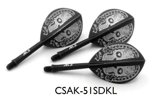 3. CUESOUL AK5 ROST 1-피스, 스컬 디자인, 티어드롭 셰이프, M 사이즈